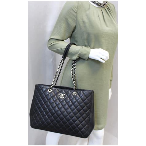 chanel black classic purse|chanel classic shopping tote.